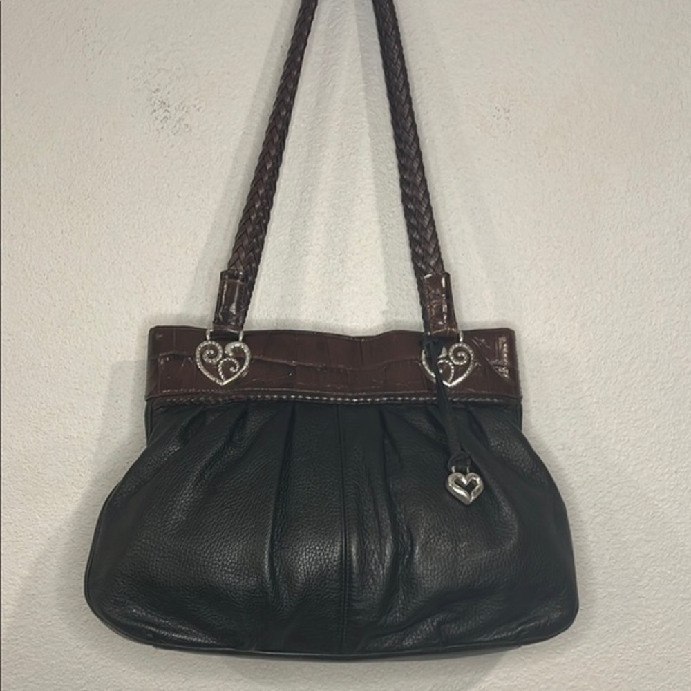 Brighton vintage leather satchel shoulder bag like new!